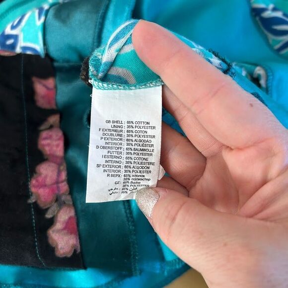 VTG Y2K Desigual A Line Circle Skirt XL Embroidered Patchwork Floral Whimsical - Picture 9 of 10